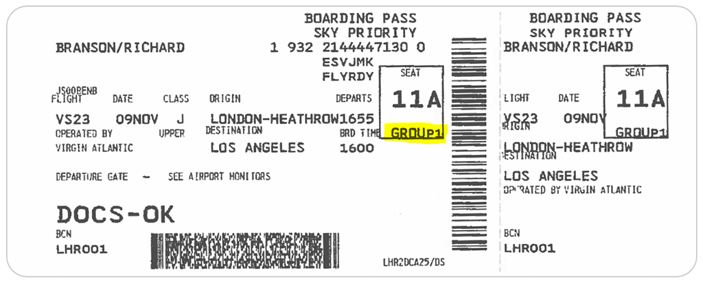 Boarding pass